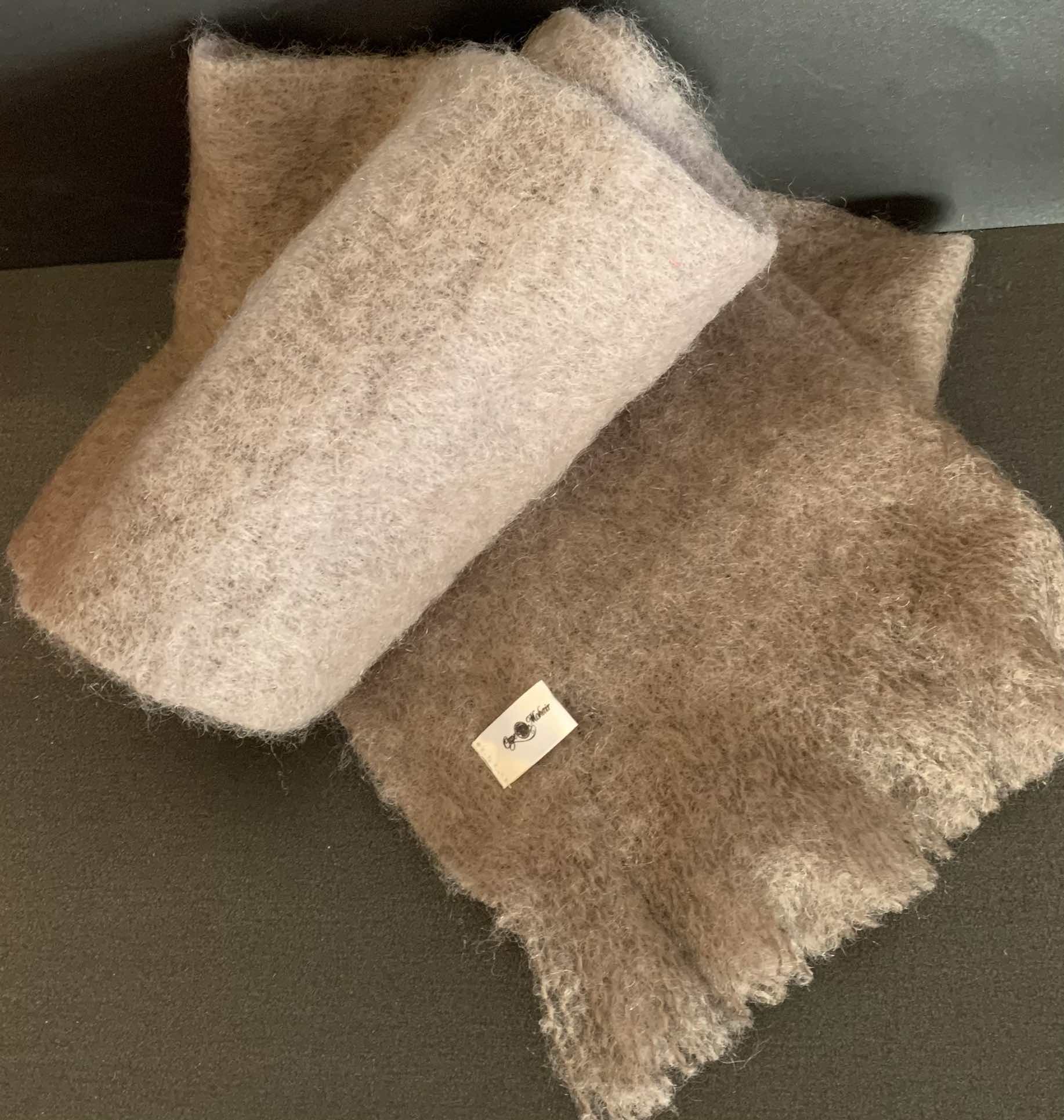 Mohair/Wool/Nylon Mix Scarf